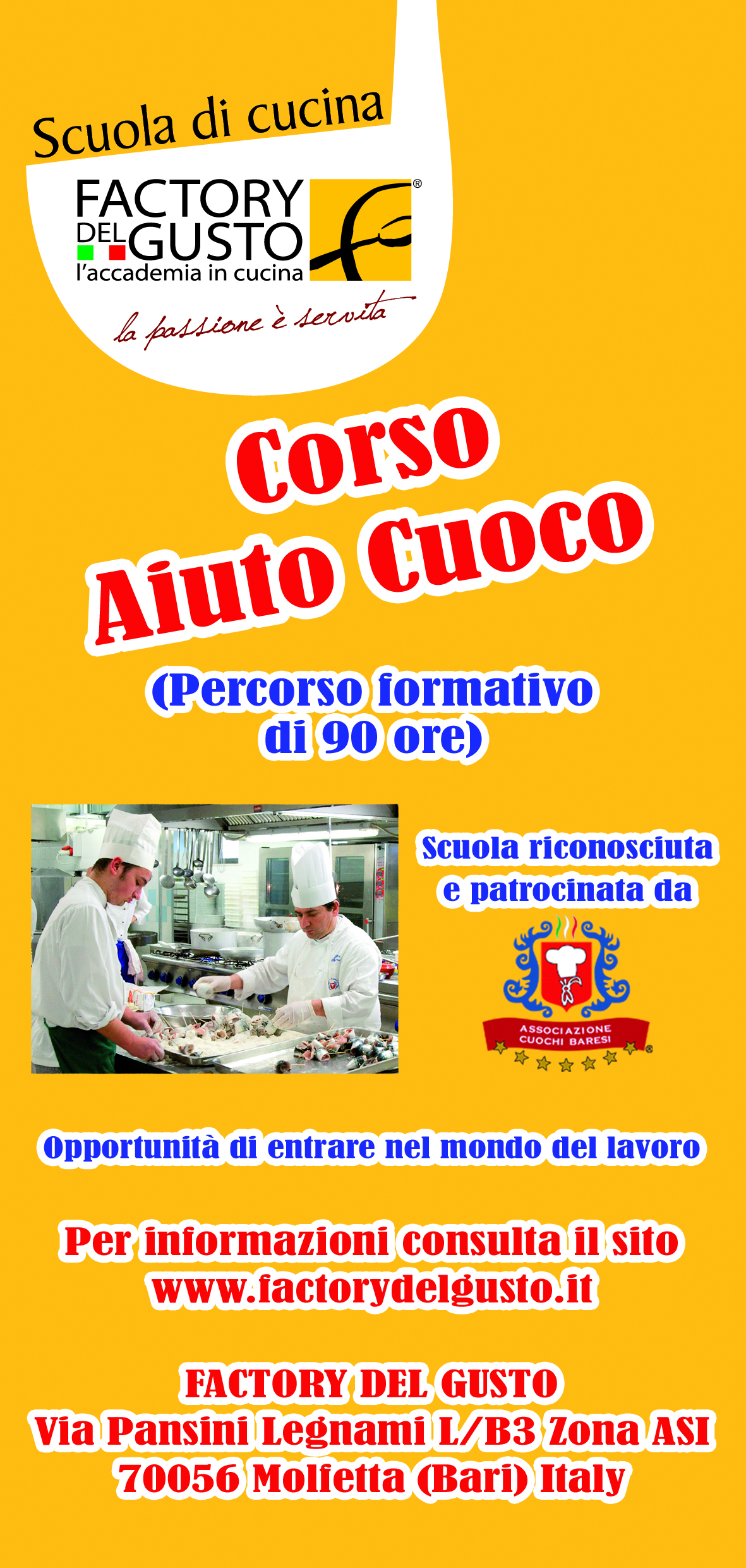 Corso completo per Aiuto Cuoco