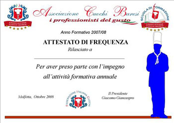Consegna attestati di frequenza 2008/2009 e presentazione calendario formazione 2009/2010