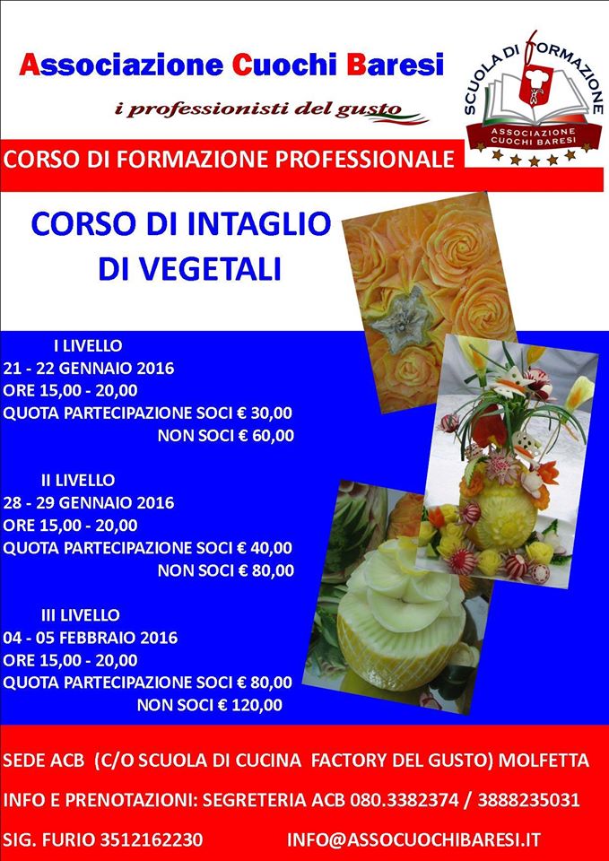 Corso di intagli di vegetali