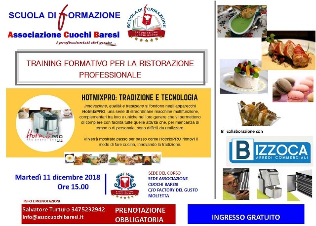 TRAINING FORMATIVO PER LA RISTORAZIONE PROFESSIONALE