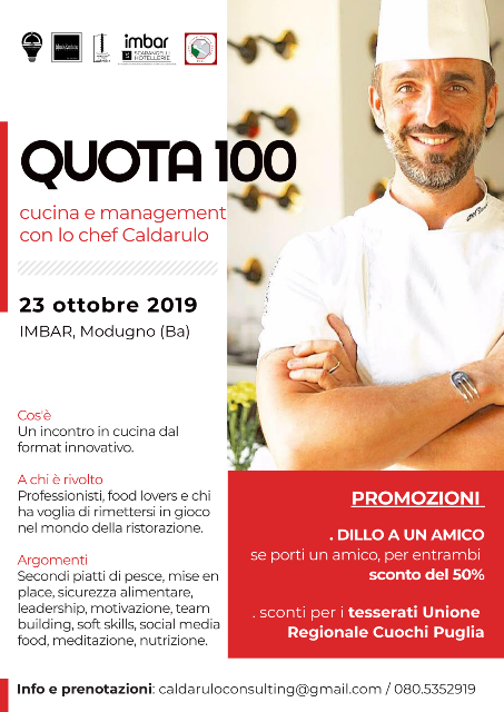 QUOTA 100: CUCINA & MANAGEMENT