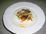 Capunti ai frutti di mare e pane croccante 